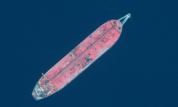 The FSO Safer oil tanker off the Yemeni port of Ras Isa.