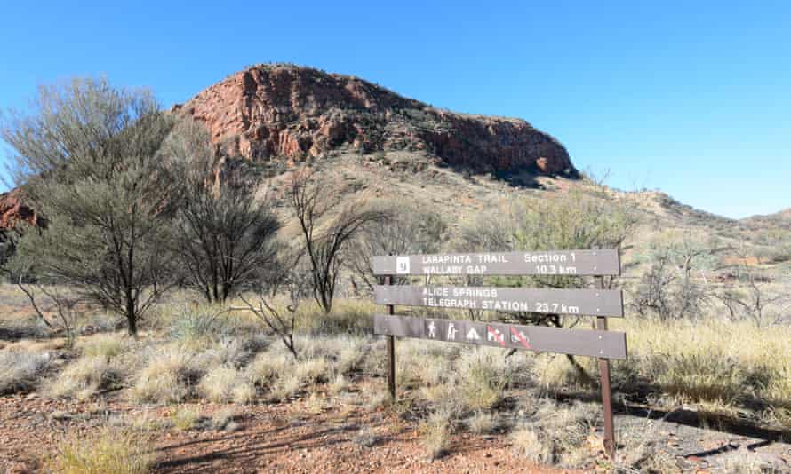 The Larapinta hiking way runs for 223km done the NT, with a fewer thoughtful stops on the way.