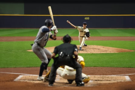 Brewers pitcher Jacob Misiorowski delivers against the Rays during Game 1 of the World Series on Friday night.
