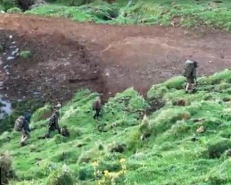 A screengrab believed to be the missing Phillips family seen in bushland in 2024