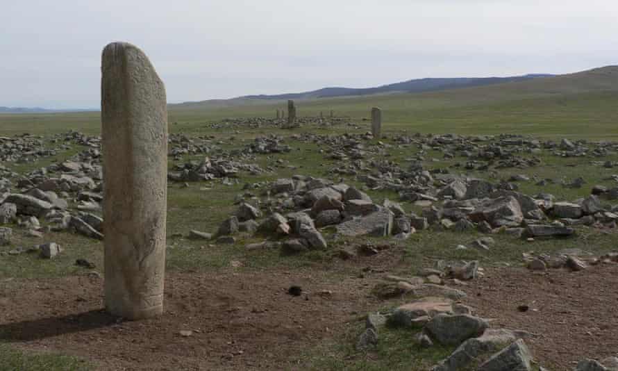 Across the Mongolian steppe, bronze age standing stones are surrounded by dozens of small stone mounds, each containing the remains of a sacrificed horse. Study of these horses shows evidence for the region’s first nomadic horse culture circa 1200 BCE.