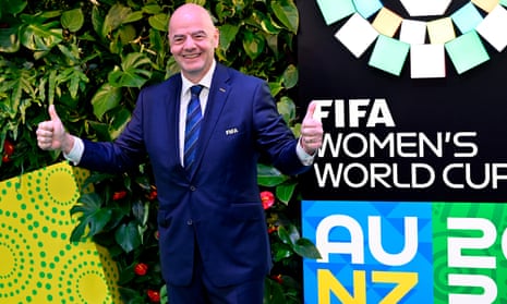 Fifa’s president, Giovanni Infantino, at the Women’s World Cup draw last October.