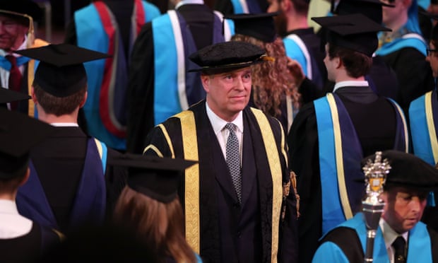 Prince Andrew as chancellor of the University of Huddersfield