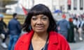 Diane Abbott joins pro-Palestine protestors in Trafalgar Square, London.