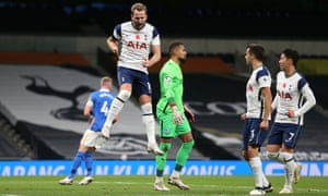 Kane celebrates after scoring.