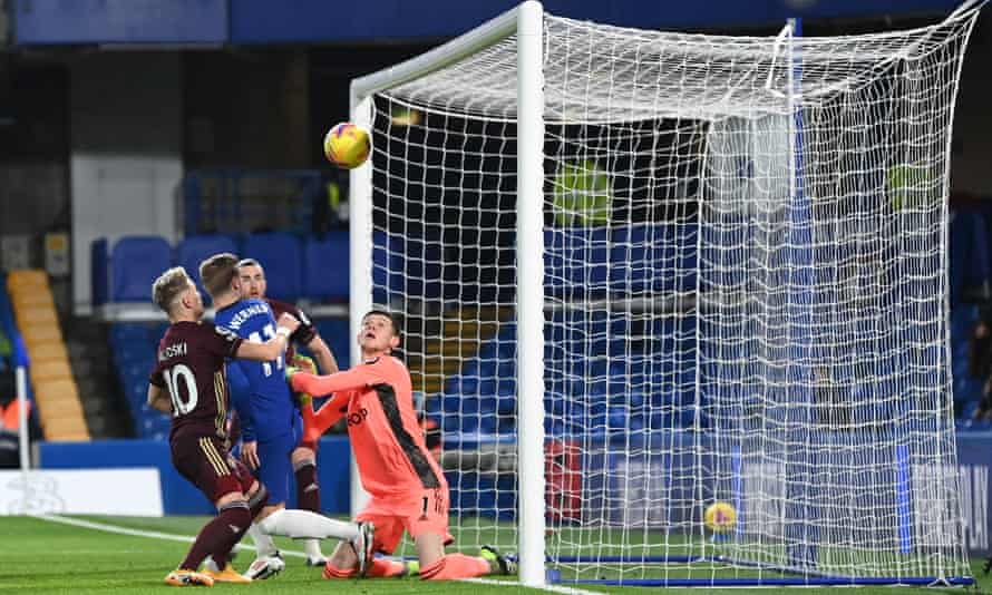 Timo Werner misses a chance against Leeds in the 3-1 win at the start of December.
