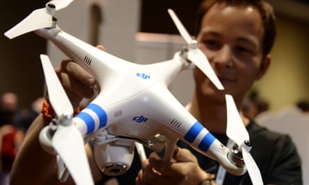 There are 27 drone exhibitors at CES 2016, up from 4 in 2015. This DJI Phantom 2 Vision was unveiled at CES 2014