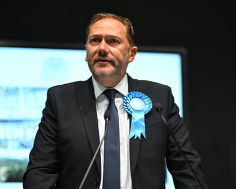 Scottish Conservative party MSP Douglas Lumsden gives a speech at after winning the Aberdeen South byelection, taking the seat from the SNP.
