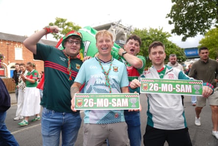 Fans outside Croke Park stadium after Mayo beat Kerry in the All-Ireland Senior Football Championship final