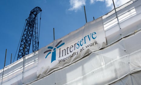 Interserve sign on a construction site in London