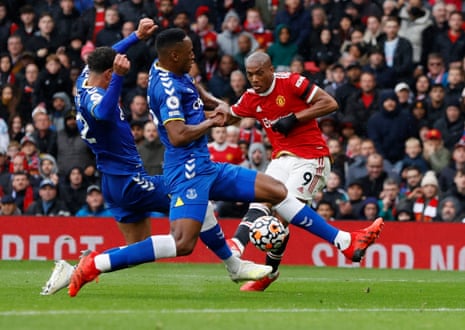 Martial scores the first goal.