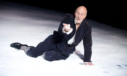 Patrick Stewart as William Shakespeare in Bingo at the Young Vic, London, in 2012.