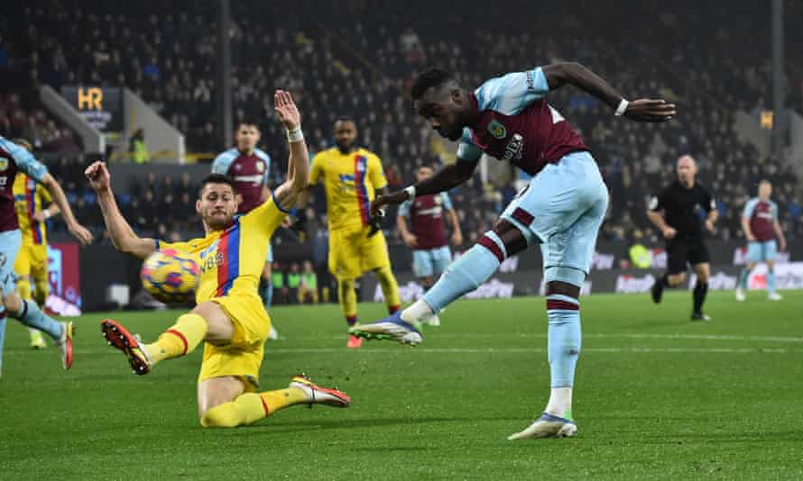 Maxwell Cornet scored Burnley's third goal in a 3-3 draw with Crystal Palace.