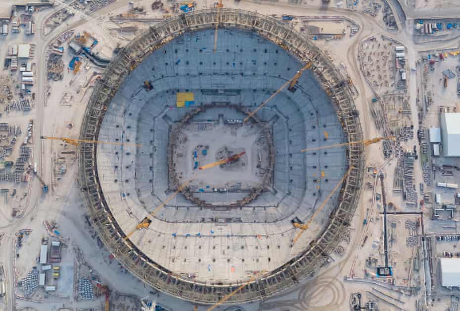 The Lusail Stadium under construction for the 2022 World Cup.