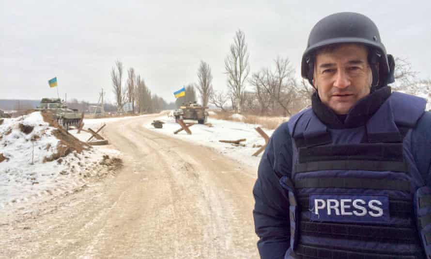 Fergal Keane reporting from Ukraine in 2016