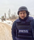 Fergal Keane reporting from Ukraine, 2016.