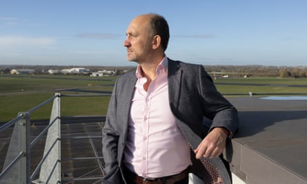 Southend airport’s chief executive, John Upton, overlooks the airport’s empty runway.