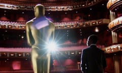 Anybody there? Chris Rock at a rehearsal for a previous Academy Awards show.