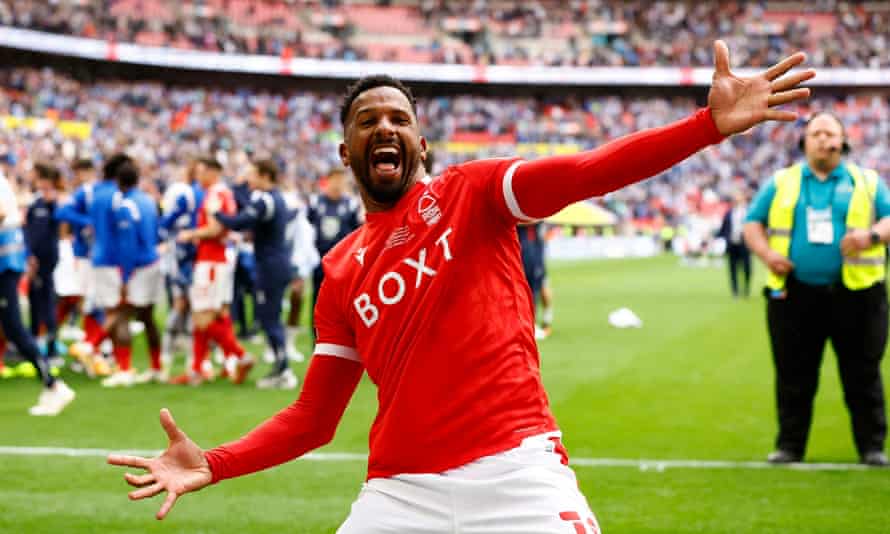 Nottingham Forest's Cafu celebrates after the final whistle.
