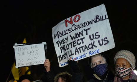Demonstrators take part in a Kill the Bill protest against the police, crime, sentencing and courts bill as it is considered in the House of Lords