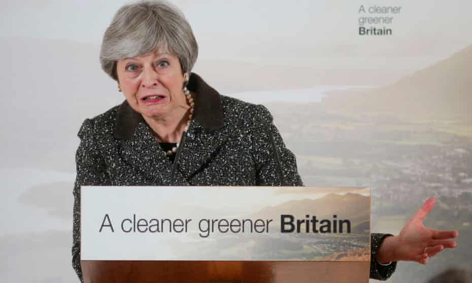 Theresa May launches the government’s 25-year green plan in London. Wrap is in charge of looking into eliminating single-use plastic waste and increasing recycling.