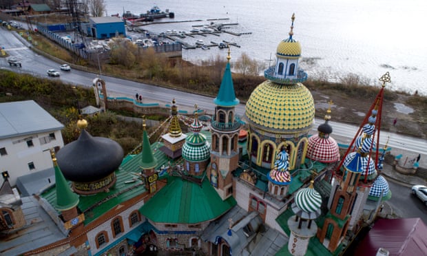 Temple of all religions by the Volga in the city of Kazan