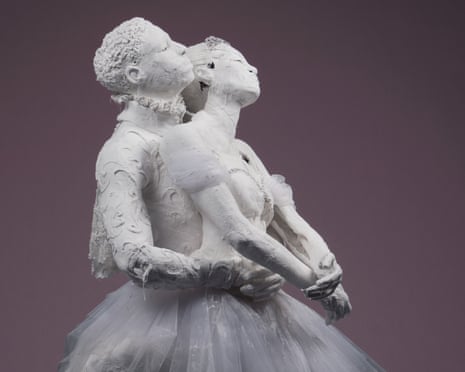 A detail from Echo and Narcissus: The Embrace by Karon Davis.