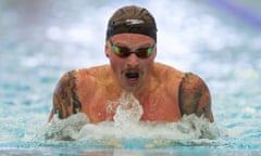 Adam Peaty competing in the Edinburgh International Swim Meet in March.