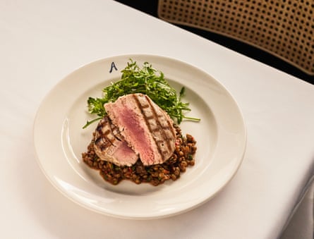 The ‘nicely judged’ loin of tuna and spiced lentils, at The Arlington.