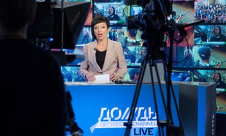 Dozhd anchor Maria Makeyeva in 2014, when the station faced official backlash after airing a dicussion show that asked if the Soviets should have surrendered Leningrad.