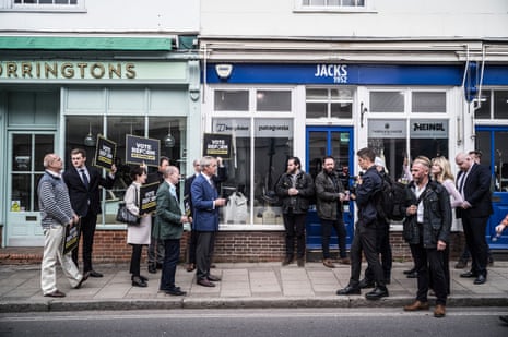 Nigel Farage on a high street walkabout