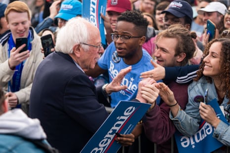 Bernie Sanders campaigning in Finlay Park, Columbia, South Carolina, today.