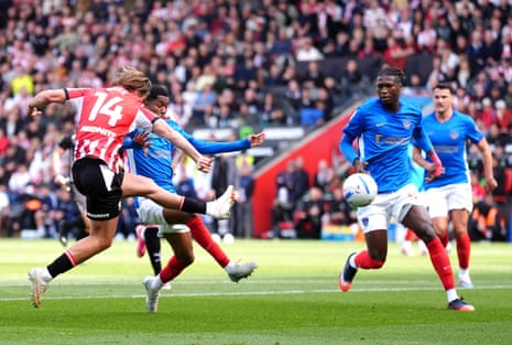 James Bree scores for Southampton against Portsmouth