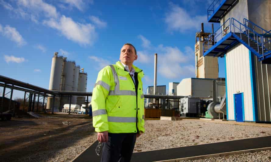 Steve Keeton, managing director at Nippon Electric Glass at his factory in Hindley Green, Greater Manchester.