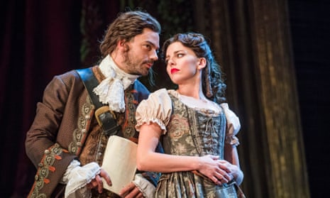 Too lewd for prudes … Dominic Cooper and Ophelia Lovibond in Stephen Jeffreys’ The Libertine.