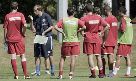 Thomas Tuchel at training with Mainz in 2009.