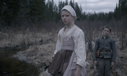 A young Anya Taylor-Joy and Harvey Scrimshaw in The Witch.