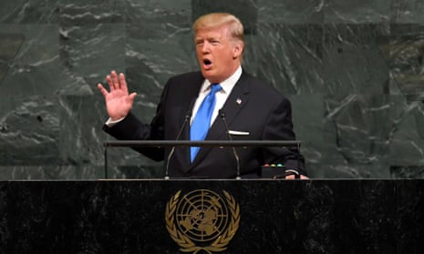 Trump addresses the UN.