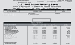 The document showing Grupo Pierdant paid tax on Angelica Rivera’s apartment in Key Biscayne. Paid in march 2014, for 2013 tax years.