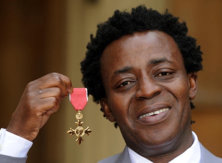 Akomfrah after receiving a CBE in 2008.