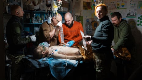 Inside a frontline Ukrainian field hospital – video