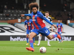 Crystal Palace’s Jairo Riedewald slams home the Eagles’ opener.