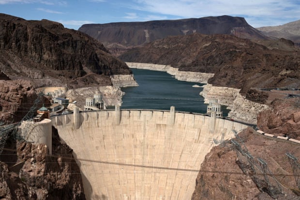 The Hoover dam reservoir of Lake Mead near Las Vegas, Nevada.