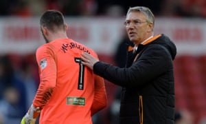 Nigel Adkins in February 2018, during his time as Hull’s manager.