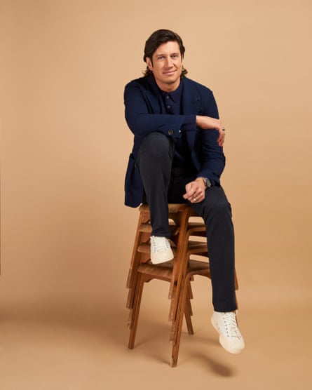 ‘Coming from a Northern working-class family, I think it’s easier to connect with what people are doing’: Vernon Kay wears jacket by oliverspencer.co.uk; jumper by ralphlauren.co.uk; trousers by slowear.com, and trainers by superga.co.uk.