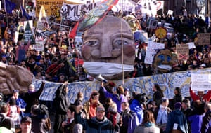 Protesters against the World Trade Organisation (WTO) in Seattle, 1999