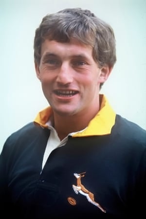 John Robbie sporting a Springboks jersey.