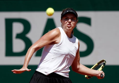 Kayla Day of the U.S. in action against Madison Keys of the U.S.