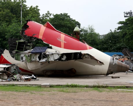 Wreckage of the Air India Boeing 787-8 Dreamliner plane