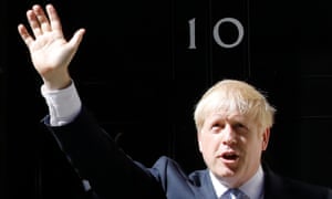 Boris Johnson after giving his first speech as prime minister outside No 10 Downing Street, 24 July 2019